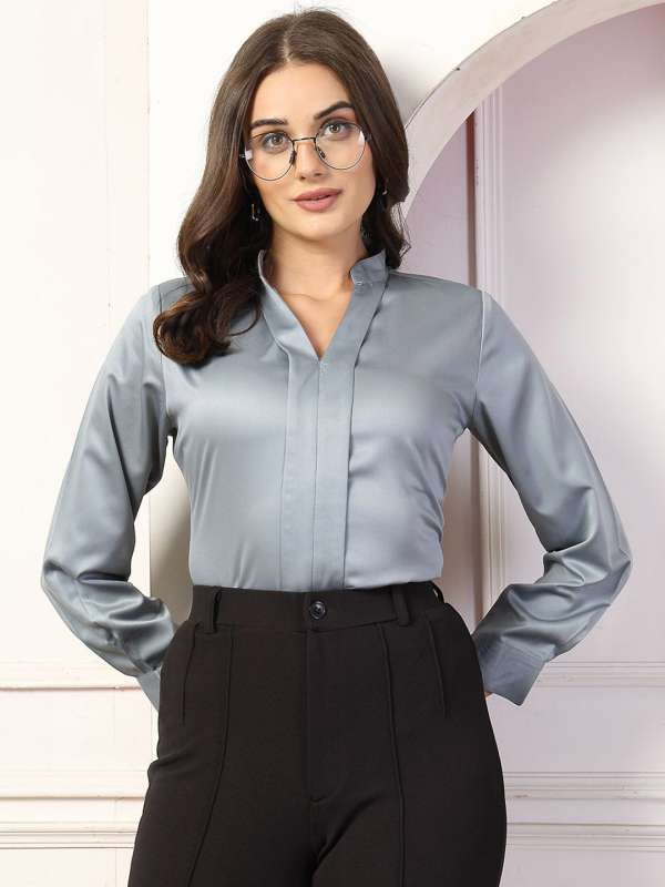 Womens satin tops on sale
