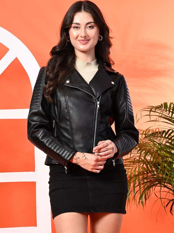 Leather jackets for womens online india on sale