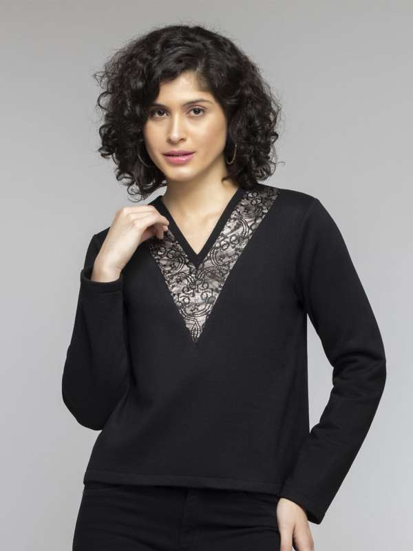 Ladies v neck sweatshirts store