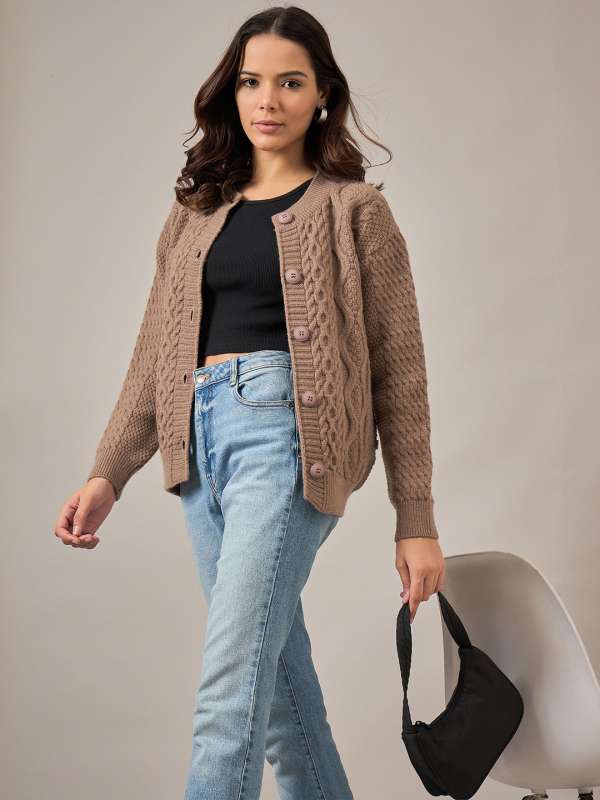 Wool Cardigan Womens Shop Wool Cardigans for Women Online Myntra