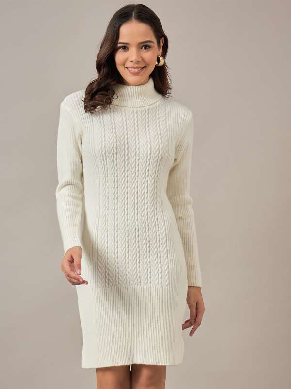 Woolen long dress on sale