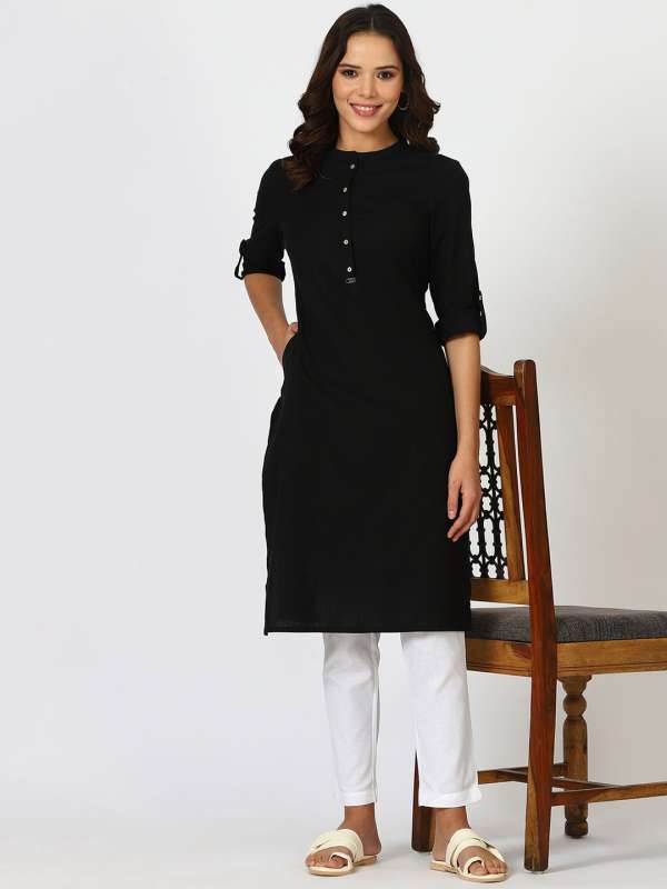 W black kurtis online hot sale