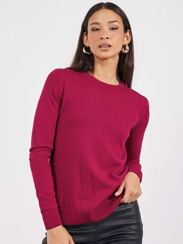 Magenta Sweaters Buy Magenta Sweaters online in India