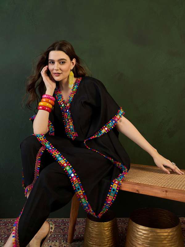 Sangria black kurta hotsell