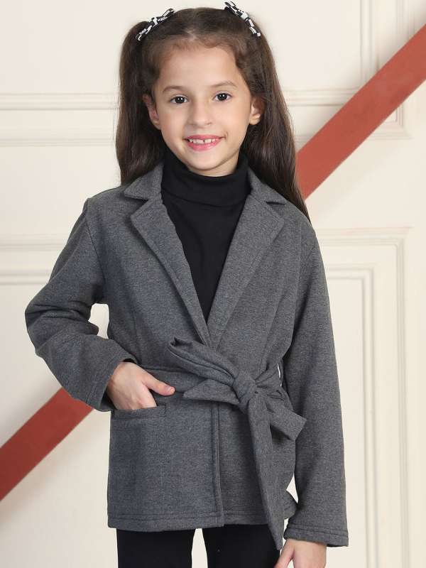 Grey Kids Girls Winter Wear Jackets Coats Buy Grey Kids Girls Winter Wear Jackets Coats online in India