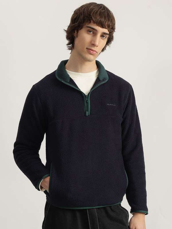 Pullover sweatshirt with zipper clearance