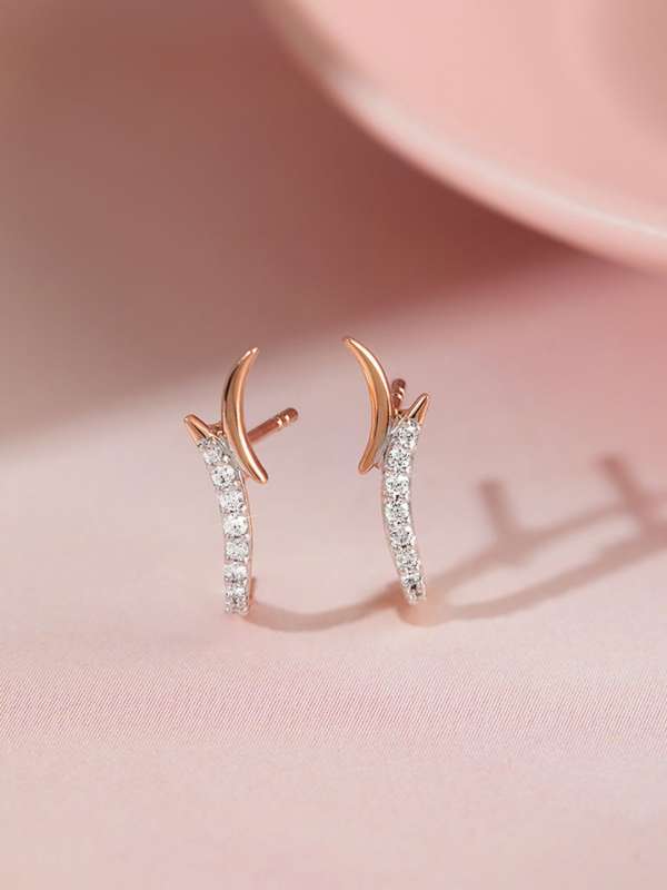 Pure gold diamond earrings top