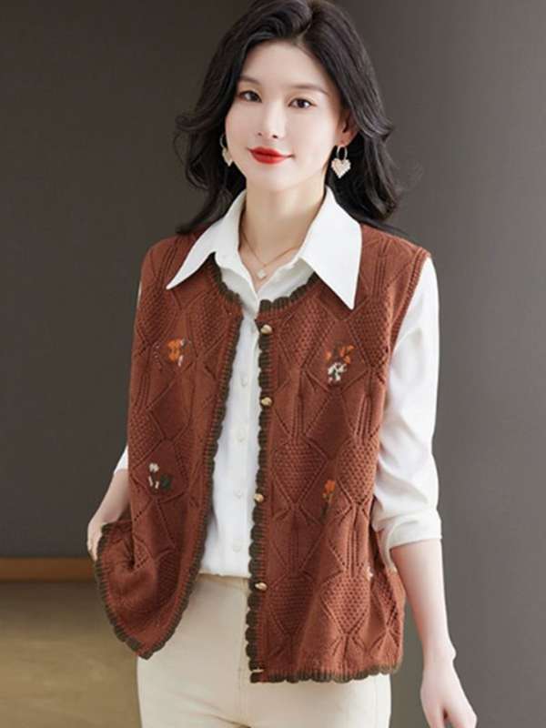 Sleeveless cardigan womens india new arrivals