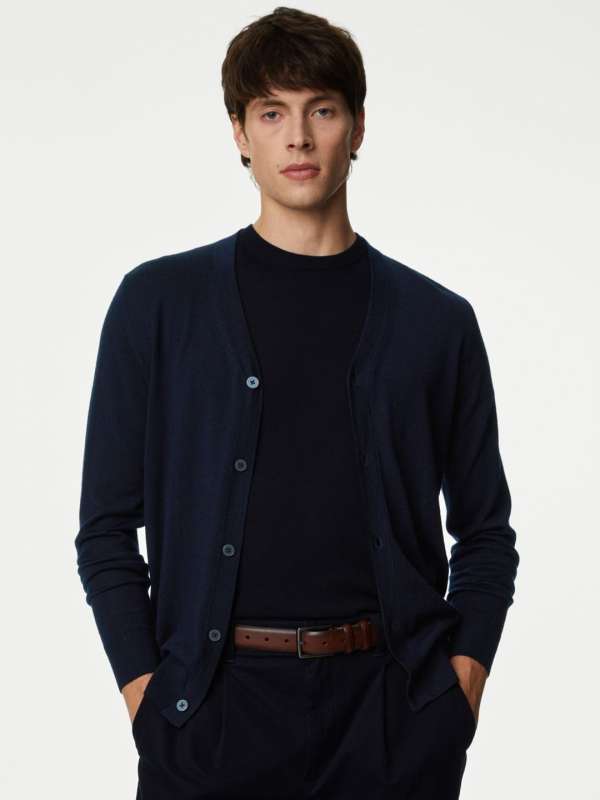 Marks and spencer navy blue cardigan outlet