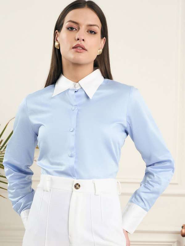 Formal shirt on blue pant best sale