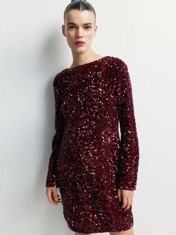 Deep back neck dress on sale