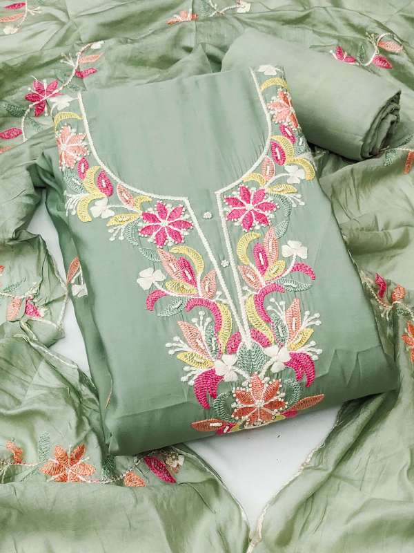 Green Dress Material Buy Green Dress Material online in India