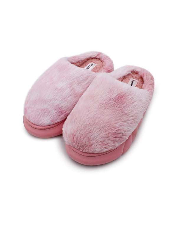 Fur slippers myntra clearance