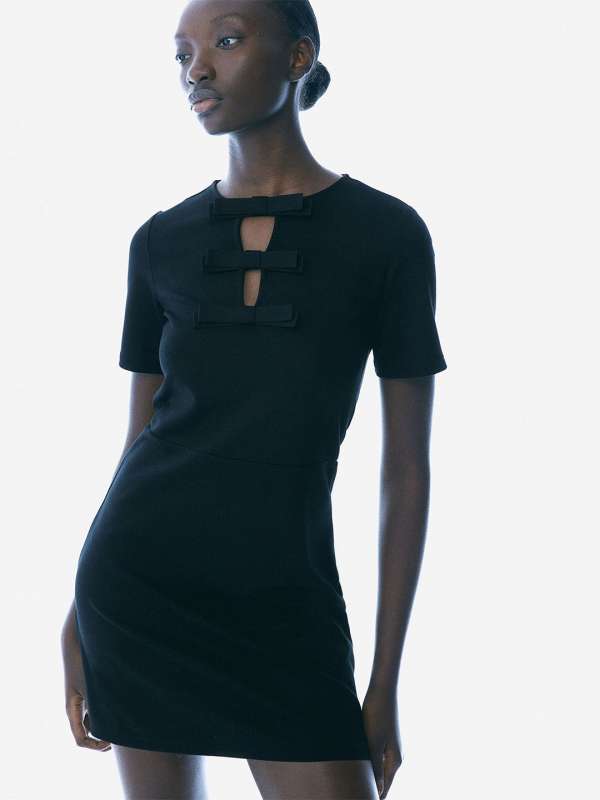 Short black jersey dress store