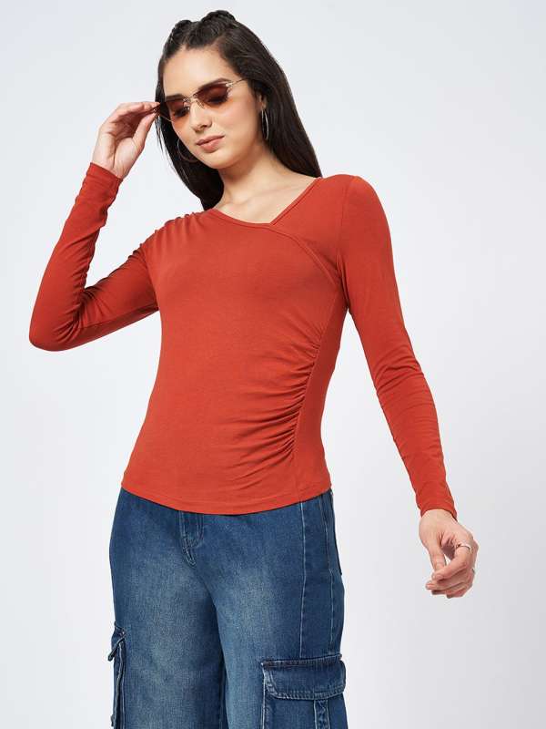 Long tops for jeans myntra best sale