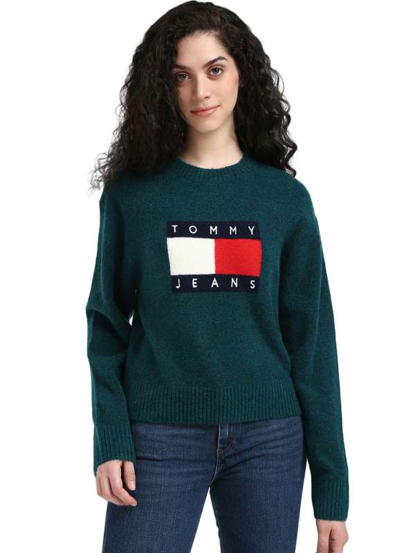 Tommy hilfiger green sweater outlet