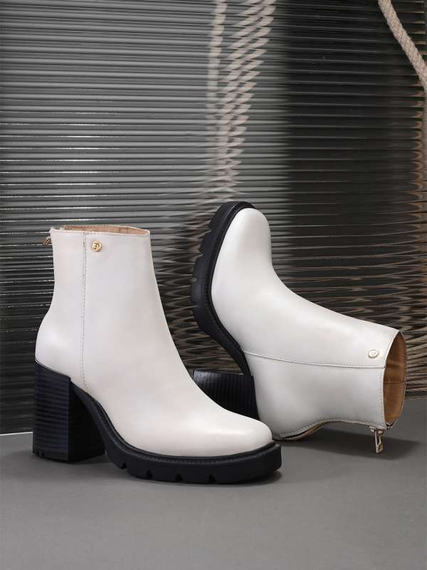 Women White Flat Boots Buy Women White Flat Boots online in India