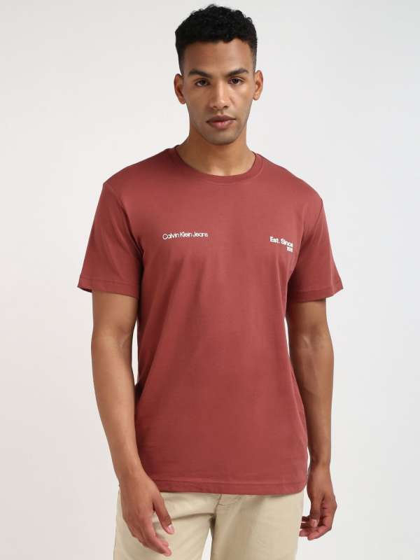 Calvin Klein Jeans Red Printed T Shirt 2932069.htm Buy Calvin Klein Jeans Red Printed T Shirt 2932069.htm online in India