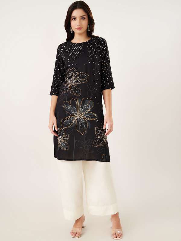 Black Women Kurtas Kurtis Rangmanch By Pantaloons Roadster Buy Black Women Kurtas Kurtis Rangmanch By Pantaloons Roadster online in India
