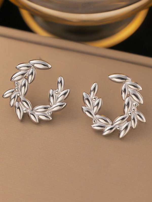 Silver Plated Earrings Buy Silver Plated Earrings Online in India Myntra