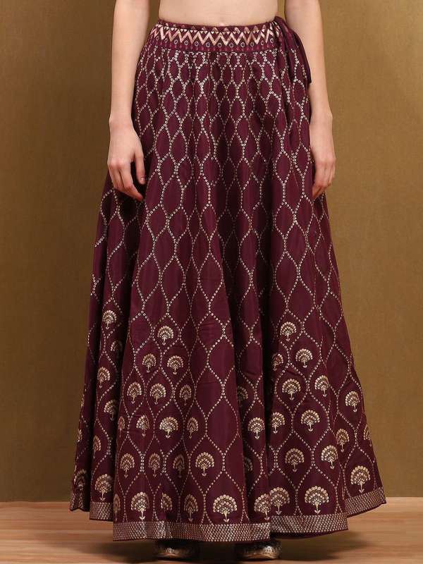 Maroon skirt online india clearance