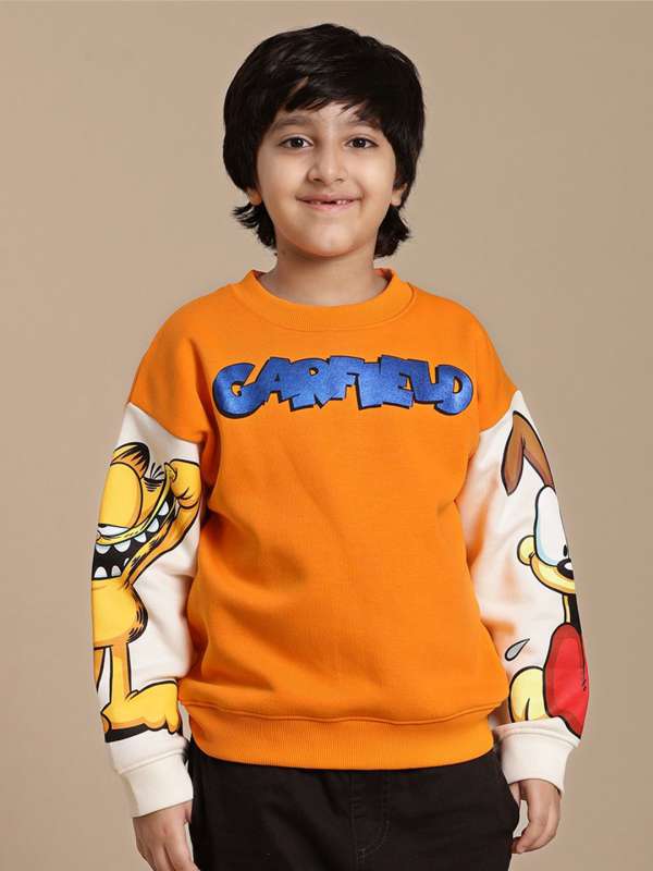 Boys orange sweatshirt top