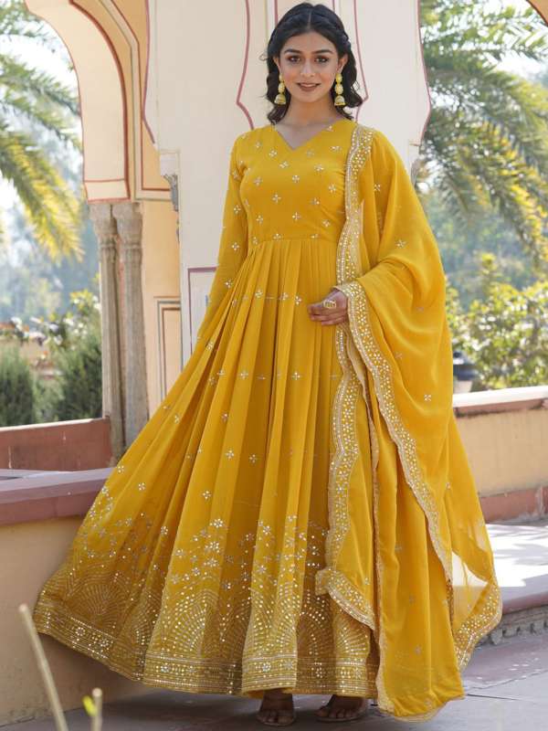 Yellow Anarkali Buy Trendy Yellow Anarkali Online in India Myntra