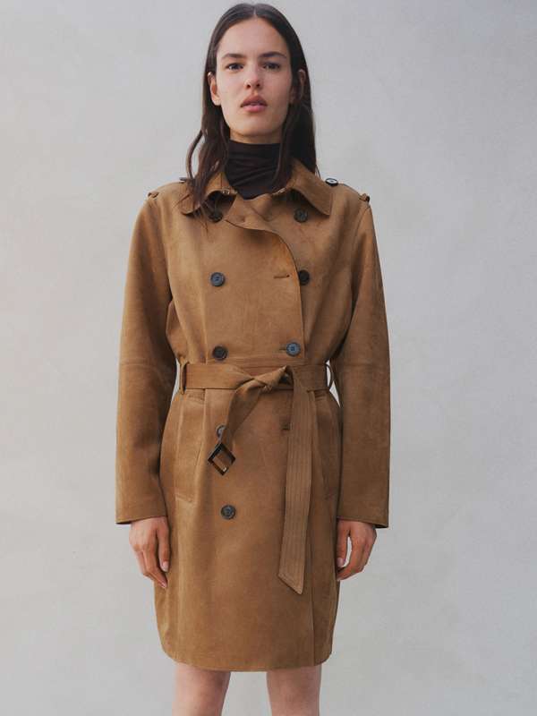H and m suede coat clearance