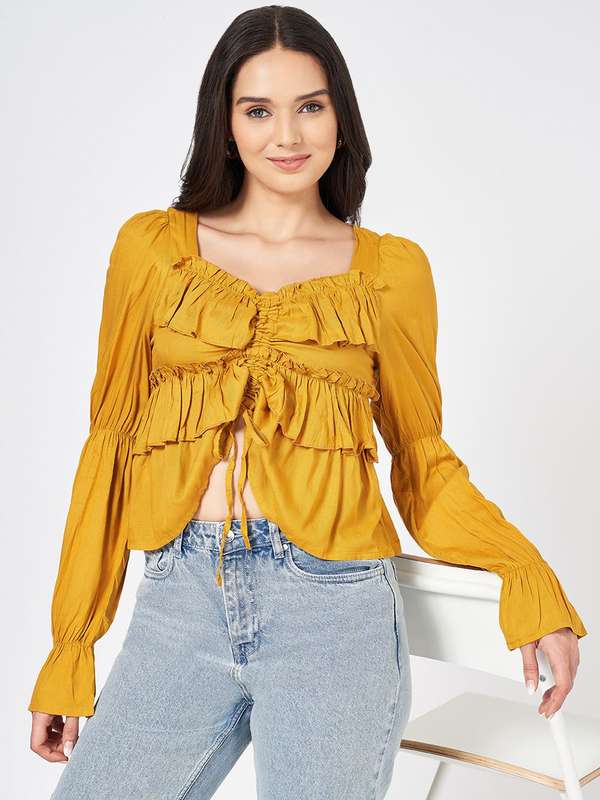 myntra yellow top