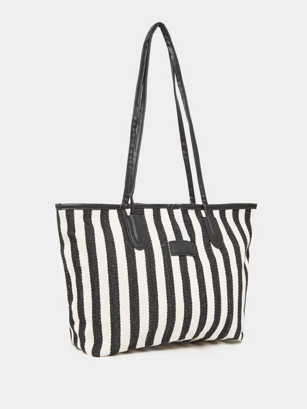 Striped handbags online clearance