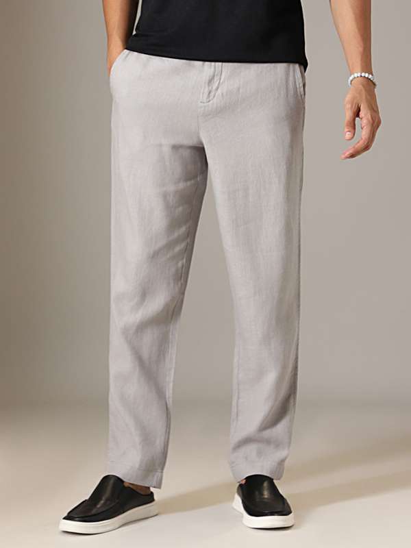 Linen casual trousers mens india hot sale