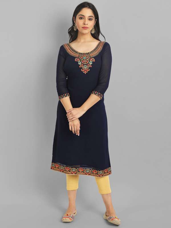 Synthetic Kurtas Buy Synthetic Kurtas Online in India