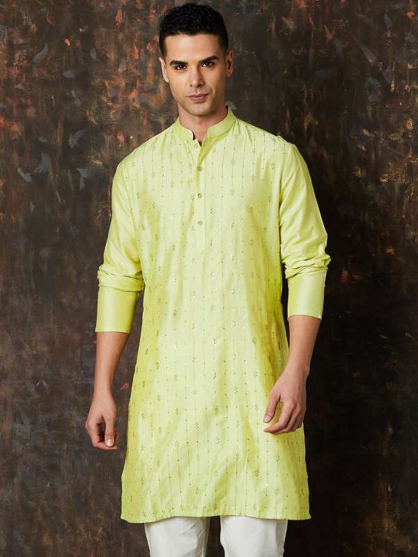 Melange By Green Embroidered Kurtas Buy Melange By Green Embroidered Kurtas online in India