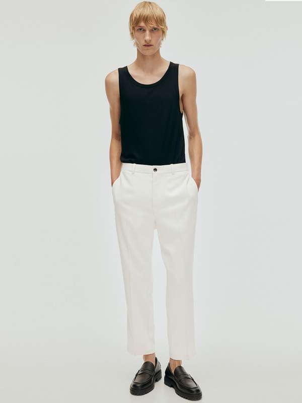 Men Cropped Trousers 51384631 Buy Men Cropped Trousers 51384631 online in India