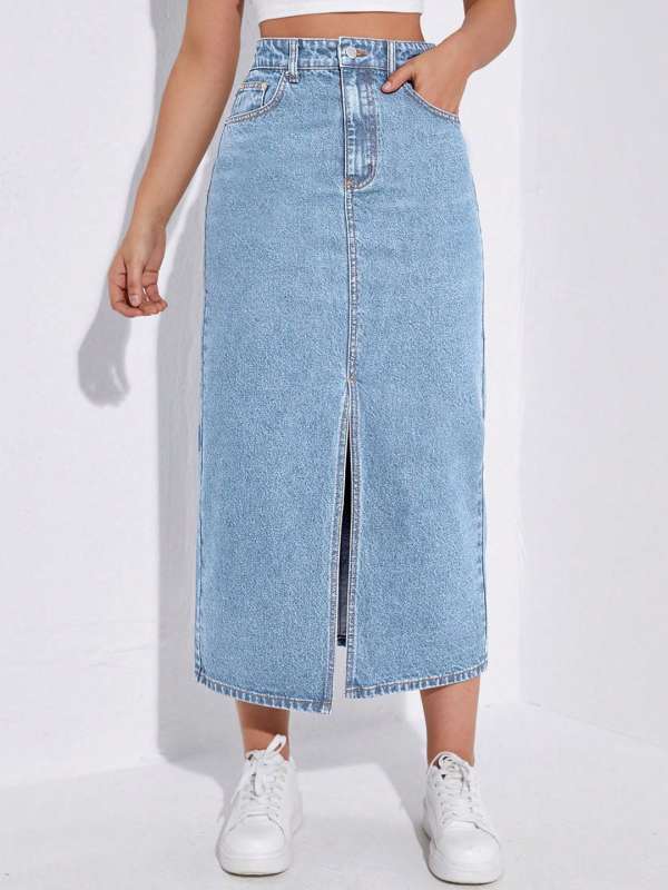 Women Maxi Jeans Skirts Buy Women Maxi Jeans Skirts online in India