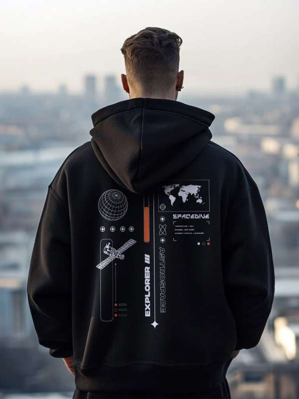 Black Graphic Sweatshirt Buy Black Graphic Sweatshirt online in India