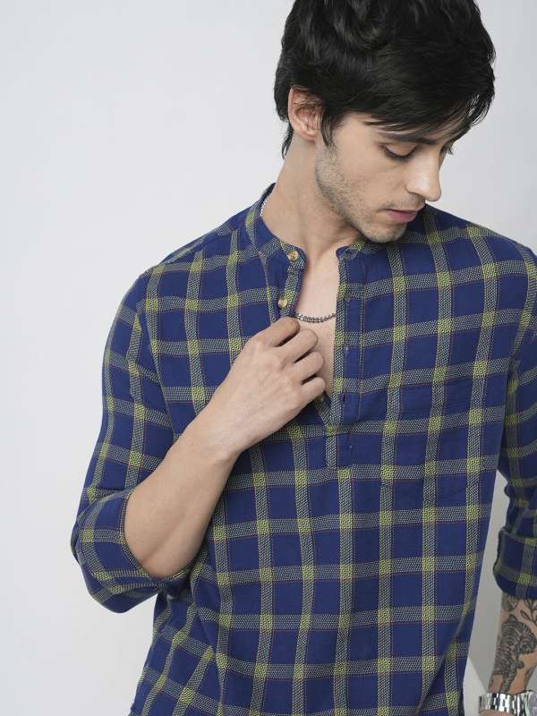 Checked kurtis online cheap