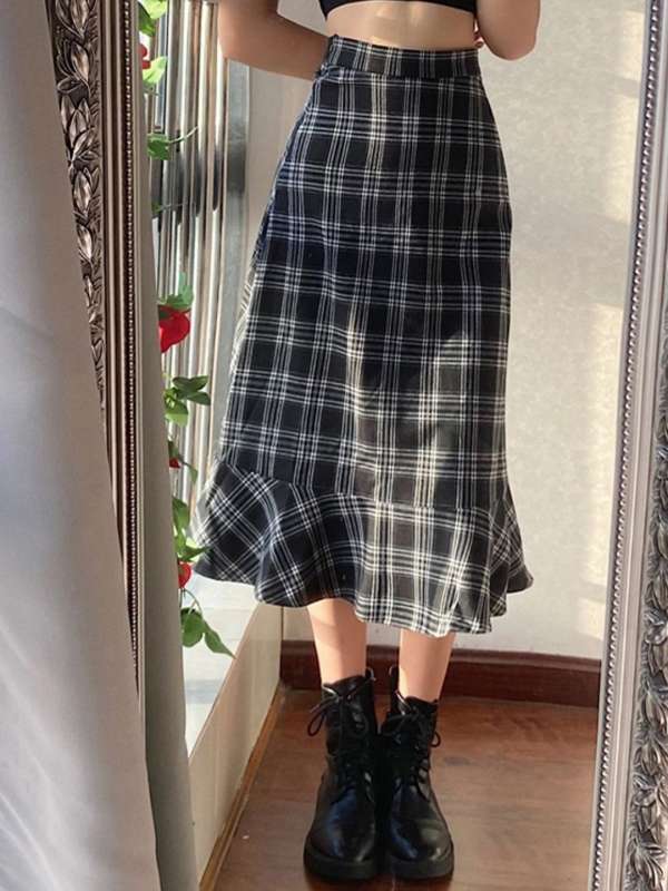 Plaid skirt online india top