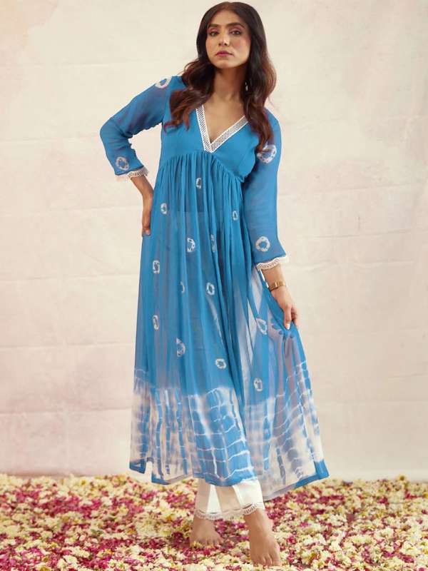 Blue Women Kurtas Kurtis F Loop Karigari Buy Blue Women Kurtas Kurtis F Loop Karigari online in India