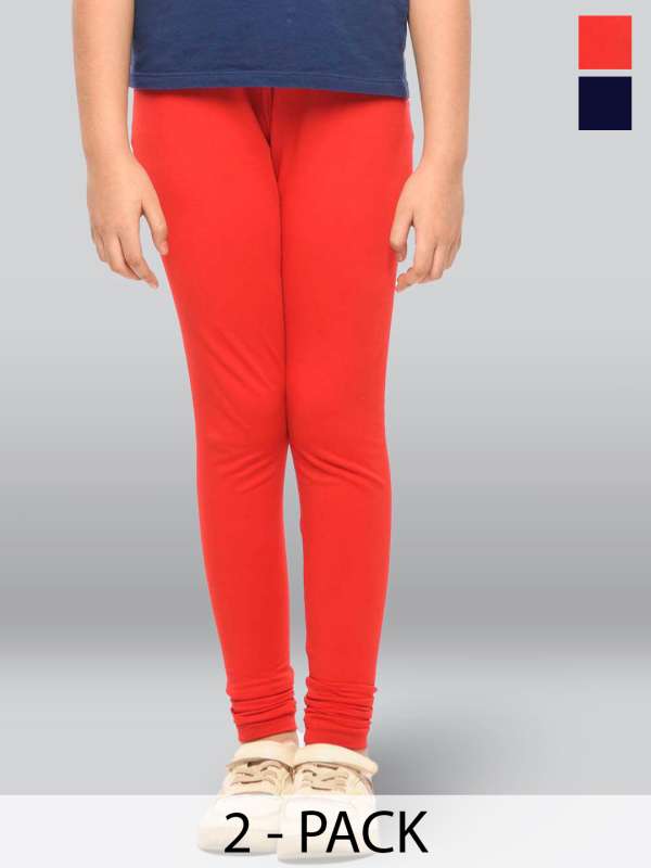 Girls red leggins online