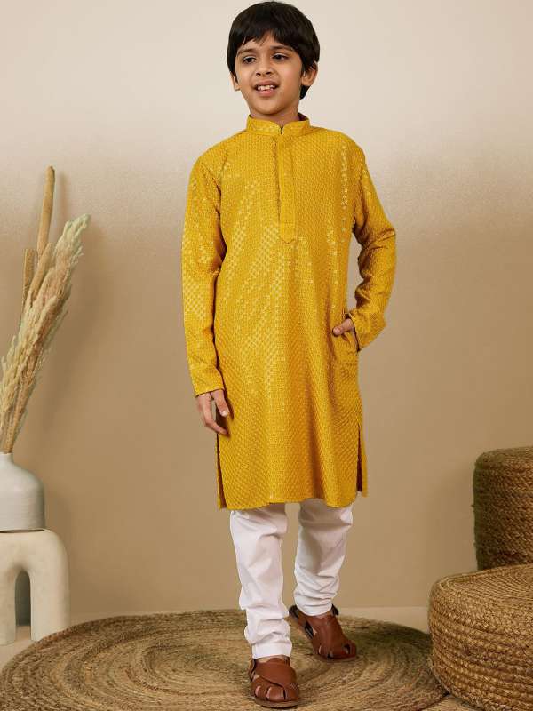 Yellow dress for boys cheap