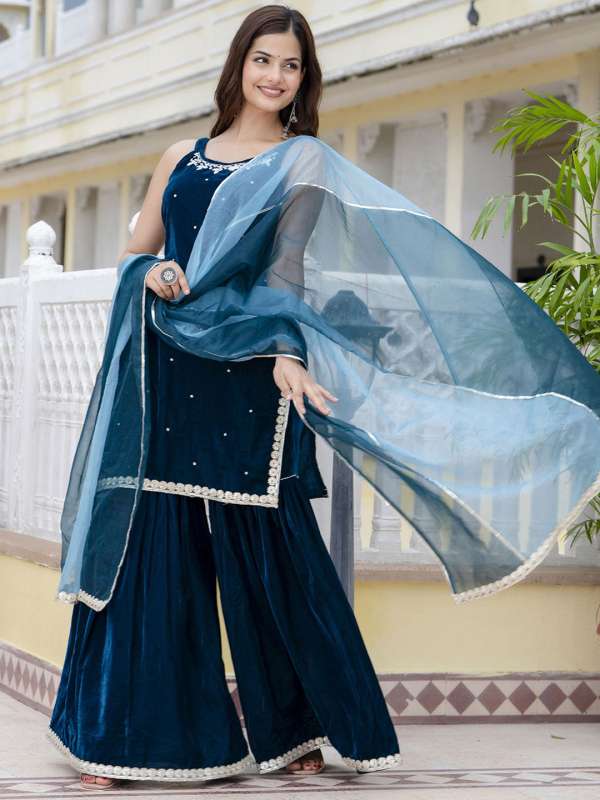Buy Velvet Sharara Online in India Myntra