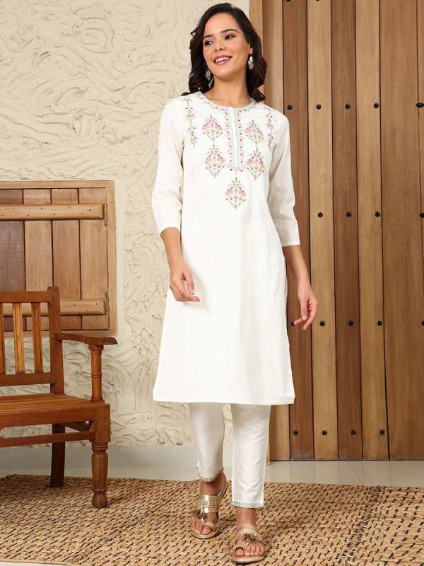 W kurta white outlet