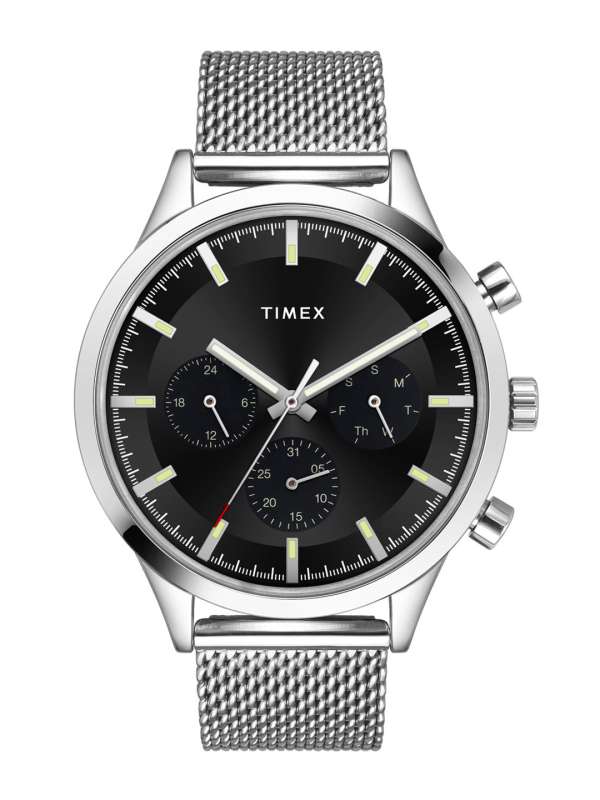Timex Tw000x205 Silver Black Watch Buy Timex Tw000x205 Silver Black Watch online in India