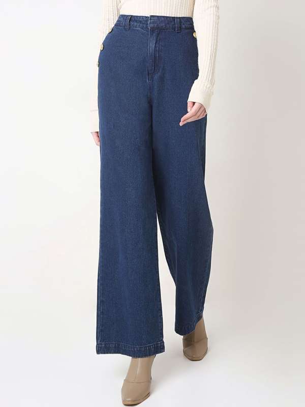 Wide leg jeans online india cheap