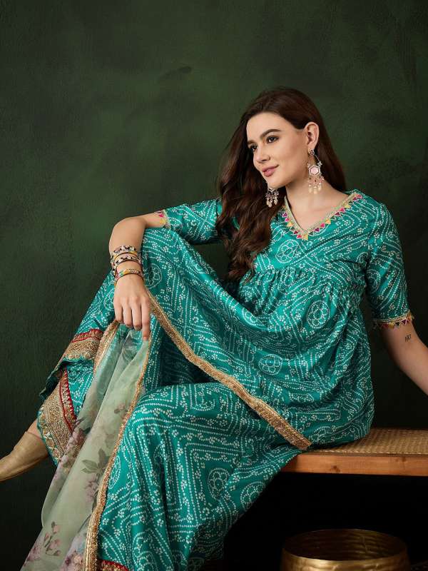 Bandhani Salwar Suit Dress Material Buy Bandhani Salwar Suit Dress Material online in India