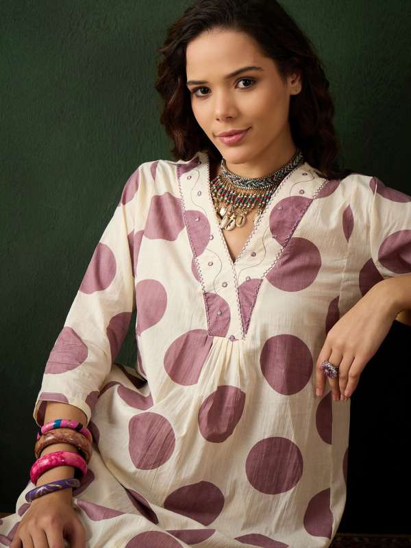 Dot kurta pyjamas online cheap