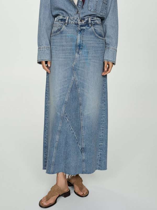 Denim skirt cheap india 2025