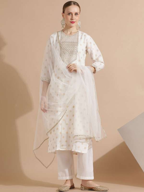 White long kurti myntra discount