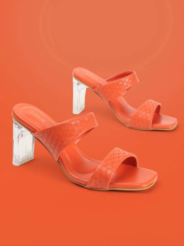 Orange Sandals Heels Buy Orange Sandals Heels online in India